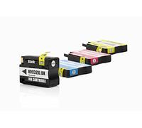 Reciclado para HP OfficeJet 6600 e-All-in-One tintas conjunto negro, cian, Magenta, amarillo - 933XL / CN053AE-CN056AE - Inhalt: 1 x 40 ml & 3 x 15 ml