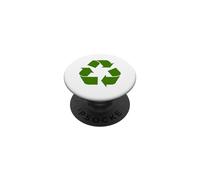 Reciclaje de Logo Verde Día de la Tierra Reciclaje Ecología Am PopSockets PopGrip Adhesivo