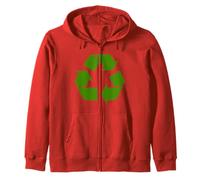 Reciclaje de Logo Verde Día de la Tierra Reciclaje Ecología Am Sudadera con Capucha