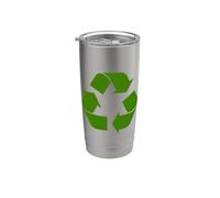 Reciclaje de Logo Verde Día de la Tierra Reciclaje Ecología Am Vaso térmico de acero inoxidable de doble pared