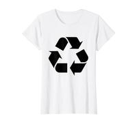 Reciclaje Logo Día de la Tierra Reciclaje Ecología Am Camiseta gráfica económica, Mujer, Blanco, XL