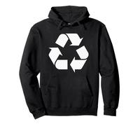 Reciclaje Logo Día de la Tierra Reciclaje Ecología Am Sudadera con Capucha