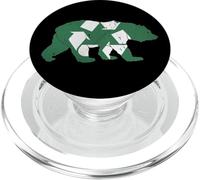 Reciclaje Logo Reciclaje Símbolo Día de la Tierra Oso PopSockets PopGrip para MagSafe