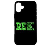 Reciclar Reutilización Renovar Repensar Crisis Activismo Ambiental Carcasa para iPhone 16 Plus