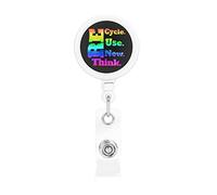 Reciclar, reutilizar, renovar, repensar, portatarjetas retráctil, Clip de carrete, portatarjetas de identificación para enfermera, estudiante, trabajador de oficina