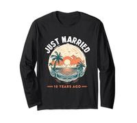 Recién Casado 10 Hace años Divertido Aniversario Luna de Miel Manga Larga