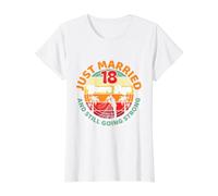 Recién Casado Hace 18 años 2008 a 2026 Sigue Siendo Fuerte Camiseta gráfica económica, Mujer, Blanco, XL