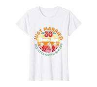 Recién Casado Hace 30 años 1996 a 2026 Sigue Siendo Fuerte Camiseta gráfica económica, Mujer, Blanco, M