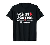 Recién Casado Hace 55 años Aniversario de Bodas Divertido para Parejas Camiseta