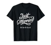 Recién Casado hasta Ahora Tan Bueno Luna de Miel Minimalista recién Casados Camiseta