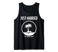Recién casados hasta ahora tan buena luna de miel Palm Paradise Camiseta sin Mangas