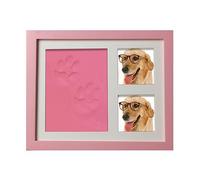 Recien Nacido con Arcilla para Huella de Pie y Mano, Marco Huellas bebe, Kit de Marco con Huellas y Fotografia, Marco Huellas Bebe, Recuerdos Manos o Pies de bebe Recien Nacido, Rosa