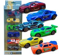 RECIÉNACIDOS - Conjunto de 6 Coches de Carreras Metálicos para Niños Escala 1:50 - Duraderos y Divertidos Juguetes de Metal para Horas de Entretenimiento