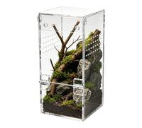 Recinto de araña | con Casa De Acrílico con Puerta Magnética | Jaula de cría de arañas saltarinas para Reptiles | para Tarántula Caracol Gecko Rana Escarabajos Ciempiés Hogar Sala Oficina