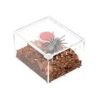 Recinto De Araña - De Cría De Acrílico, Terrario Transparente | Pequeño Reptil, Lagarto, Rana, Gecko, Tortuga, Caracol, Ermitaño, Contenedor De Alimentación para Observación De Hábitat,