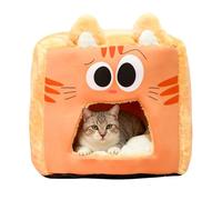 Recinto de cama para gatos, tienda de campaña de felpa para dormir en invierno, cama extraíble para gatos, para dormitorio, apartamento, casa de campo, calor de invierno