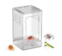 Recinto de mantis religiosa | Terrario ventilado acrílico para araña, cría de mantis rezando transparente, para reptiles, lagartos, grillos, escorpión, escarabajos, , serpiente, caracol