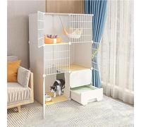 Recinto de parque infantil para gatos de interior, jaula de alambre de metal desmontable para animales pequeños, cachorros, hurones y cobayas, diseño de bricolaje, hábitat versátil para animales