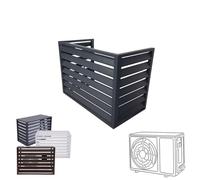 Recinto de privacidad de aluminio de 3 paneles para unidades de aire acondicionado al aire libre, 120 x 150 x 70 cm, cubierta de valla para proteger el jardín y la piscina, diseño resistente a la