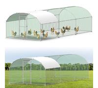 Recinto Gallinero,Gallinero al aire libre,Parque de malla con techo de arco,Cerradura de seguridad,Resistente al invierno,Acero galvanizado Recinto Exterior para gallinas,Aves de corral,Jaulas para