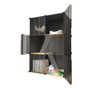 Recinto interior para gatos extra grande, plataforma extraíble para 1-2 gatos grandes o 1-3 gatos pequeños, diseño desmontable