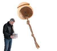 Recinto para Arañas Saltarinas - Terrario de Madera para Arañas con Ventosa | Decor de Terrario en Forma de Calabaza y Accesorios Artesanales de Madera para Reptiles, Ranas y Geckos