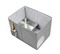Recinto Para Arenero De Gatos Protector Con Laterales Altos Y Parte Abierta | Protector Contra Salpicaduras Para Gatos Interior Hogar Salón Esquina Apartamento Balcón Y Garaje