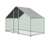 Recinto para gallineros, 3 x 1,5 x 2 m, 4,5 m², recinto para gallinas, conejos, patos, recinto para animales pequeños con lona impermeable de polietileno y cierre de seguridad