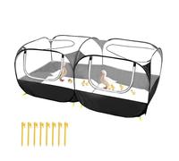 Recinto para Gatitos: para Mascotas, Gallinero Portátil, Fondo Y Cubierta Extraíbles, Protección De Función Desmontable Reversible | Recinto para Conejillos De Indias, para Viajes Al Aire Libre,