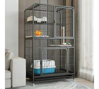 Recinto para gatos al aire libre con plataforma de salto para gatos de interior, jaula multifunción duradera para un juego seguro y ejercicio