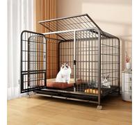 Recinto para gatos al aire libre con ruedas con bandeja extraíble y puerta grande para gatos felices, diseño duradero y espacioso para un juego seguro