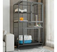 Recinto para gatos al aire libre, jaula de actividades duradera multifunción para gatos de interior con plataforma de salto