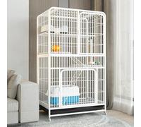 Recinto para gatos al aire libre, jaula de actividades duradera multifunción para gatos de interior con plataforma de salto