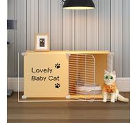 Recinto para gatos Cat Cage Indoor, Cat Enclosure, Detachable Metal Wire Kitten Cage, Cat Kennel for Kitty, Rabbit, Ferret Guinea Pig(Grey)