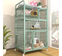 Recinto para gatos con ruedas, amplio parque infantil para jugar de forma segura en interiores y exteriores, ideal para uso en el balcón