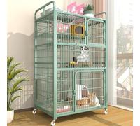 Recinto para gatos de varios niveles con ruedas, corral para gatos para interiores y exteriores con plataformas para un juego seguro y relajación