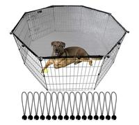 Recinto para perros - Refugio para parque de perros, recinto octogonal para mascotas | Parque para mascotas con octágono regular, cubierta adecuada para 8 paneles estándar, valla para perros para us