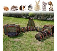 Recinto portátil para gatos con túnel para jugar en interiores y exteriores, corralito ideal para mascotas pequeñas