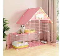 Recinto rosa for mascotas: plegable, for 1 a 3 personas(111x39x110cm)