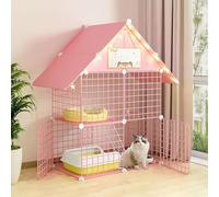 Recinto rosa for mascotas: plegable, for 1 a 3 personas(75x39x110cm)