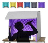 Recintos acústicos. Cabina de aislamiento, caja de cabina vocal de grabación de sonido portátil hecha a sí misma, for estudio, blog, uso vocal(Purple,60 * 60cm)