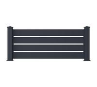 Recinzione da appoggio traforata H80,3 x L188,6 cm in Alluminio Antracite - PRIMO