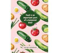 Recipe Notebook “Food is an important part of a balanced diet!”: Funny Blank Cookbook to Write In Your Own Recipes | 7x10 inch Hardcover | Cooking Lovers Gift Ideas | Empty Cookbooks to Write In