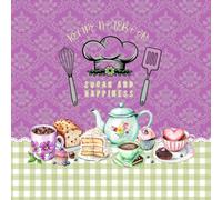 Recipe Notebook - Sugar and Happiness: Blank Recipe Book to Write in Your Own Recipes | Cookbook Journal & Recipe Organizer