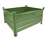 Recipiente apilable de pared maciza Heson, A x L 1000 x 1200 mm, carga máx. 2000 kg