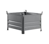 Recipiente apilable de pared maciza Heson, A x L 800 x 1000 mm, carga máx. 2000 kg