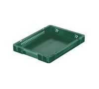 Recipiente apilable en euroformato, paredes perforadas, fondo cerrado L x A x H 400 x 300 x 50 mm