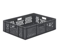 Recipiente apilable en euroformato, paredes perforadas, fondo cerrado L x A x H 800 x 600 x 210 mm