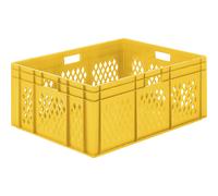 Recipiente apilable en euroformato, paredes perforadas, fondo cerrado L x A x H 800 x 600 x 320 mm