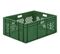 Recipiente apilable en euroformato, paredes perforadas, fondo cerrado L x A x H 800 x 600 x 320 mm